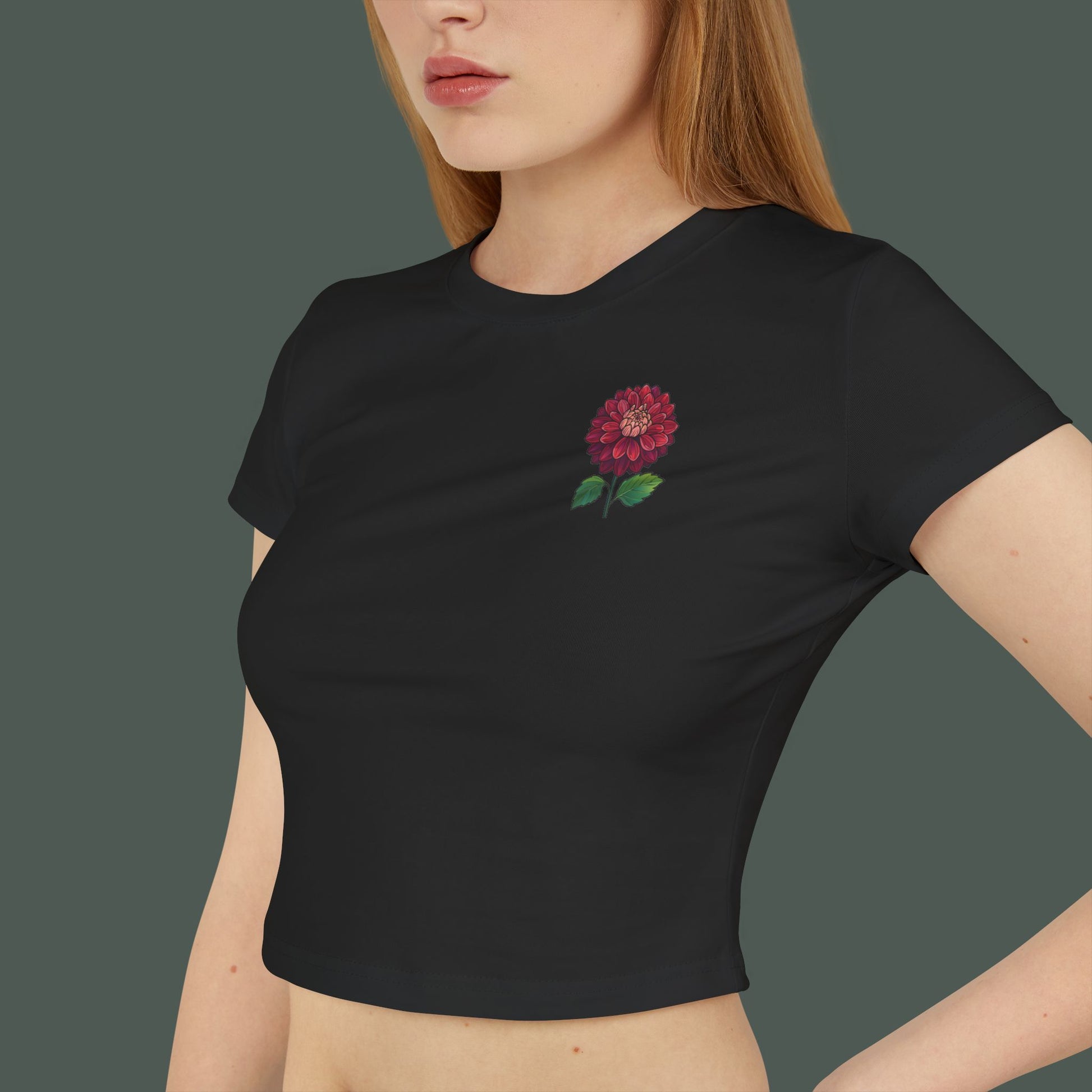 Feminine Floral Baby Tee, Cute Graphic Tee, Casual Summer Outfit, Gifts for Her, Vintage Floral Shirt, Spring Style