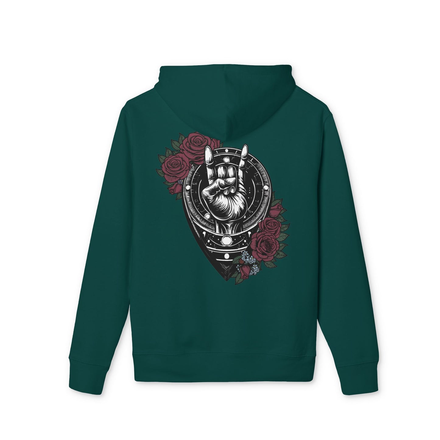 Rockin' Roses Unisex Hoodie with Graphic Art