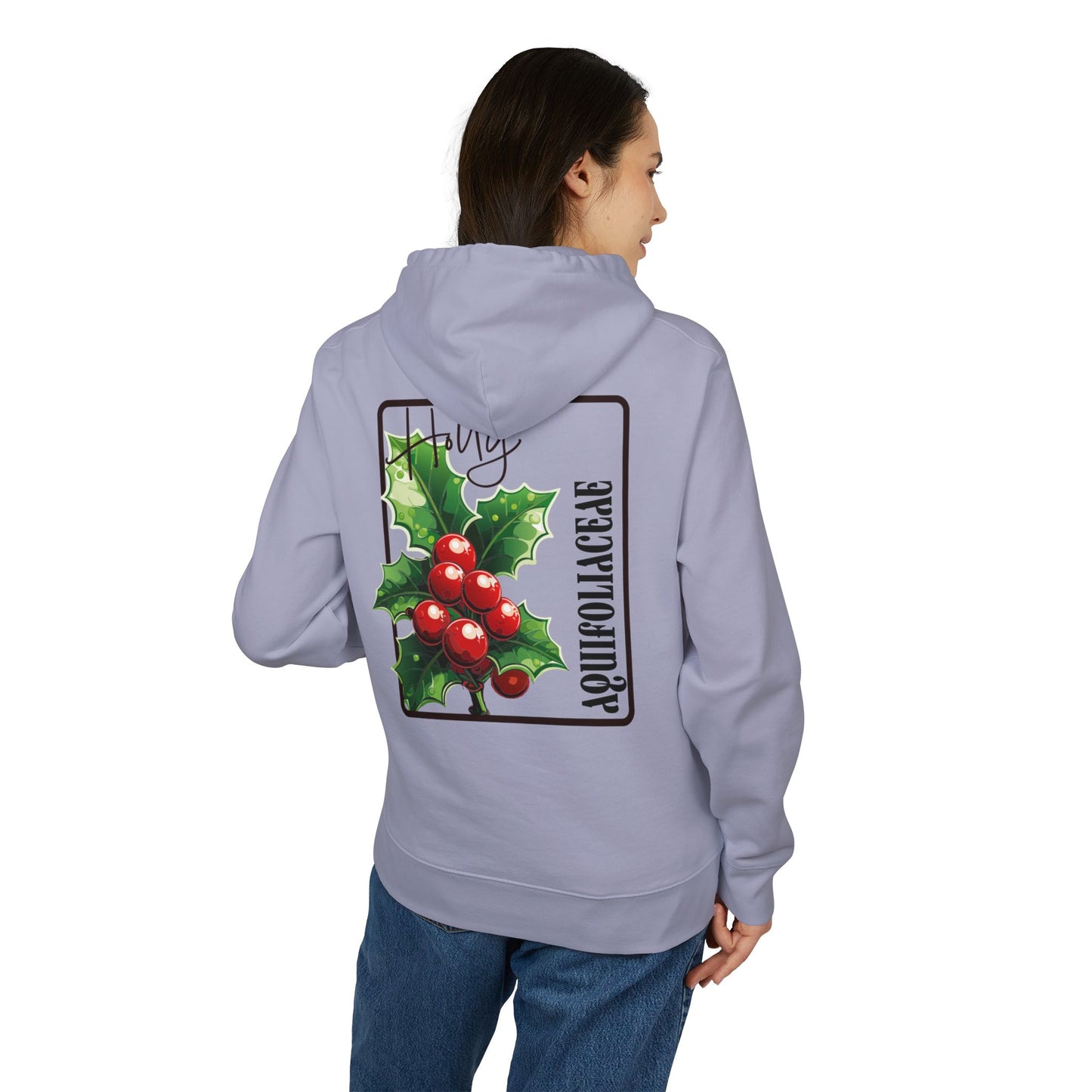 Holiday Holly Hooded Sweatshirt - Unisex Christmas Apparel