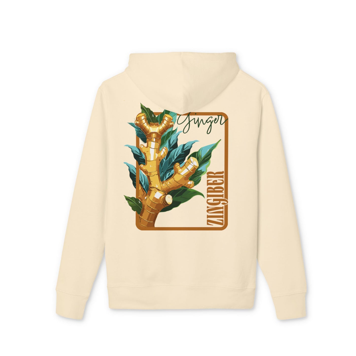 Ginger-Inspired Unisex Cruiser Hoodie - Botanical Art Design "Ginger"