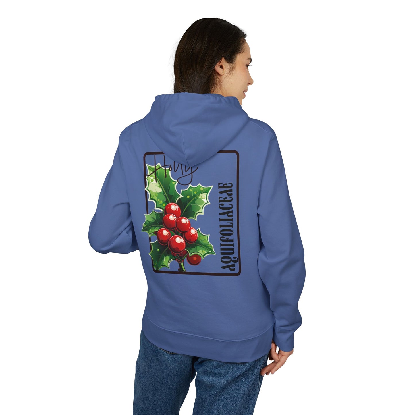 Holiday Holly Hooded Sweatshirt - Unisex Christmas Apparel