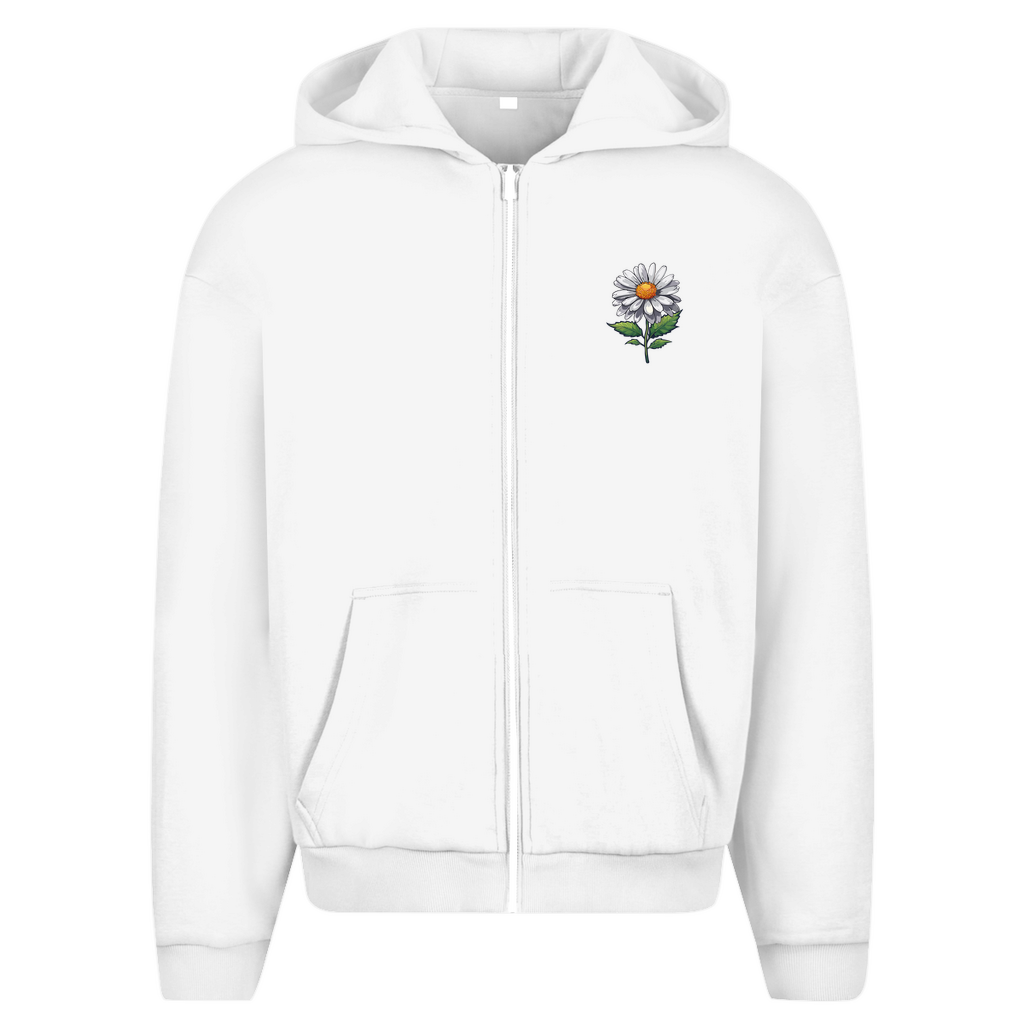 Herren Oversize Zipper Hoodie Daisy