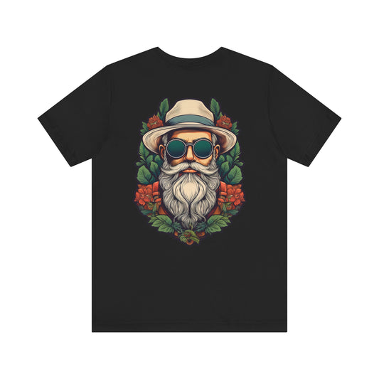 Cool Vintage-Inspired Unisex Tee - Bearded Man with Sunglasses Design