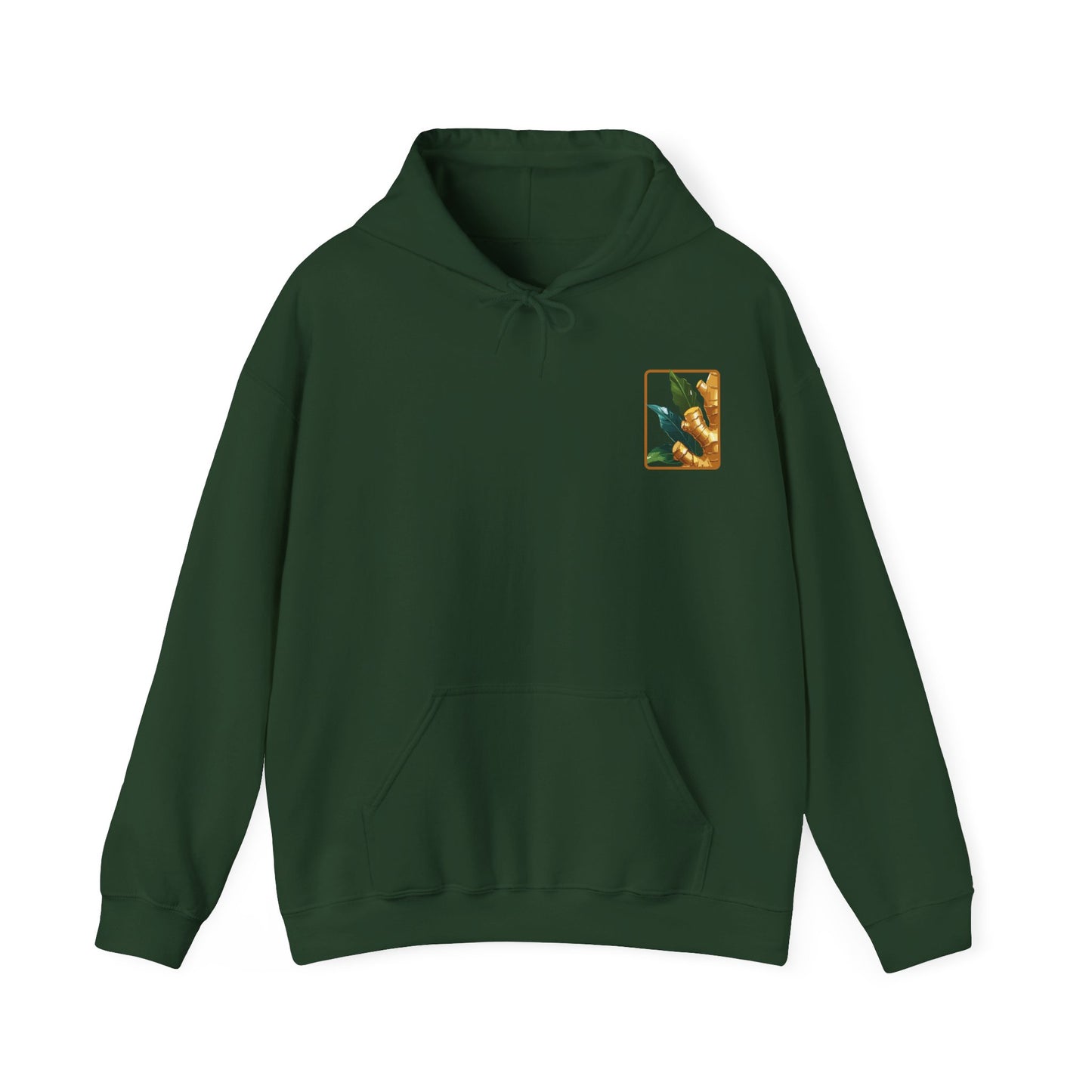 Ginger Plant Hooded Sweatshirt | Unisex Heavy Blend™ | Cozy Botanical Design