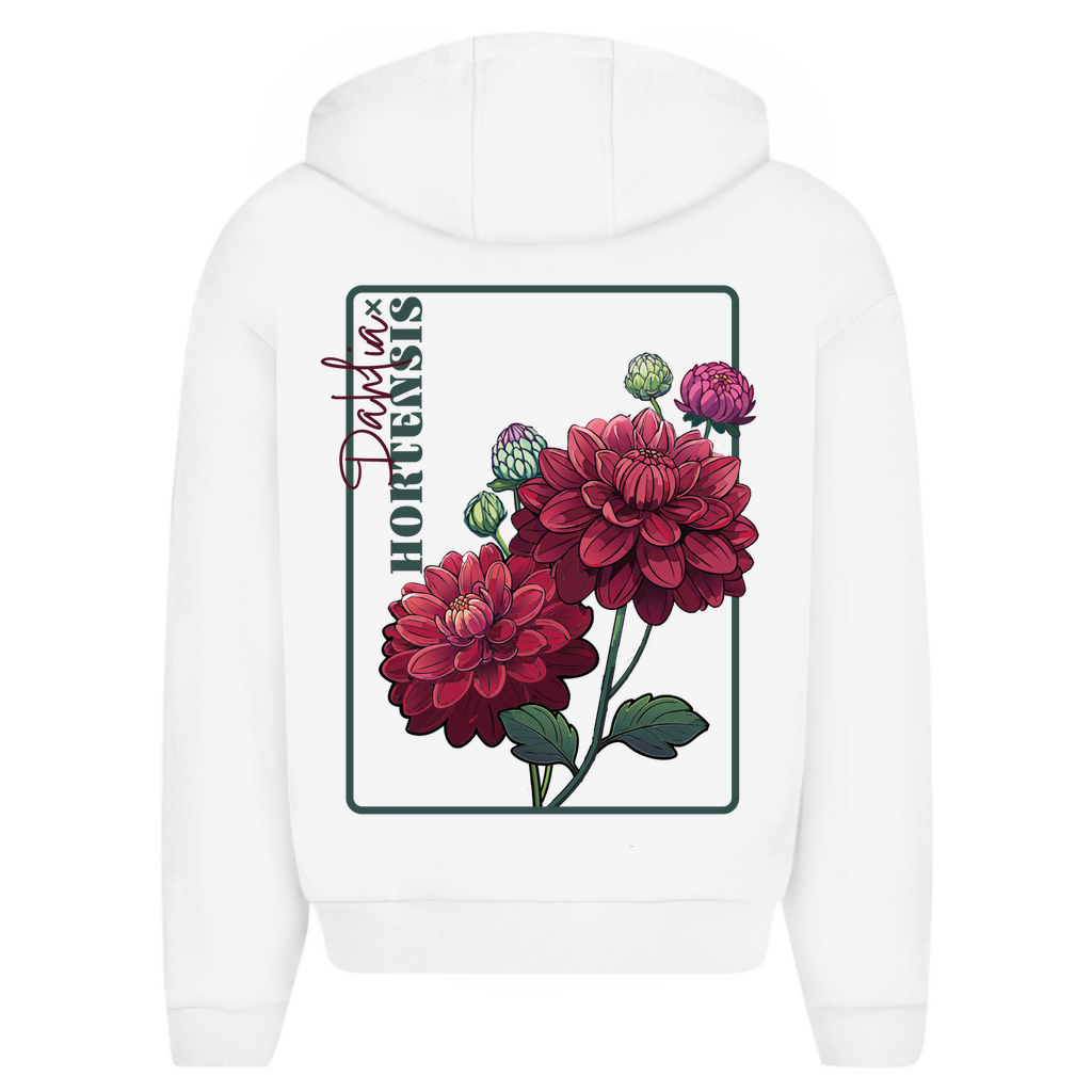 Herren Oversize Zipper Hoodie Dahlia