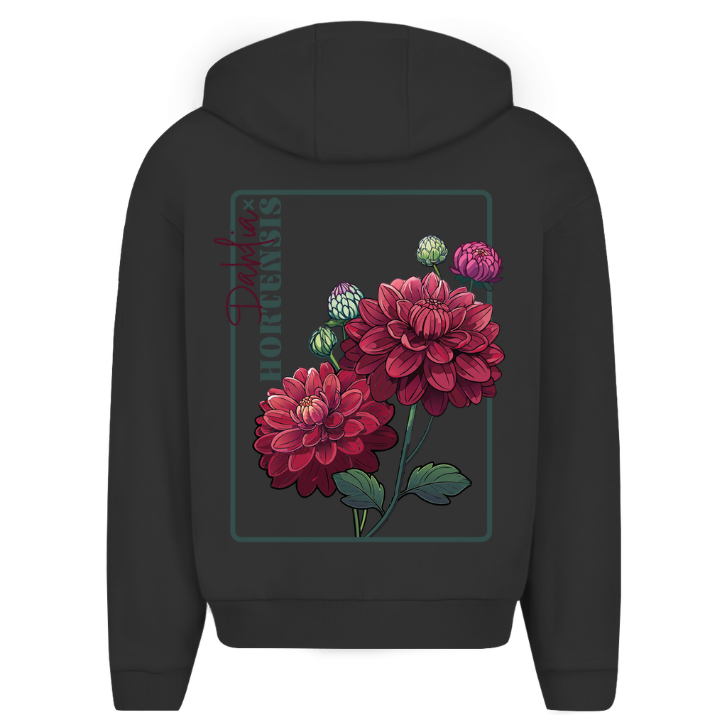 Herren Oversize Zipper Hoodie Dahlia