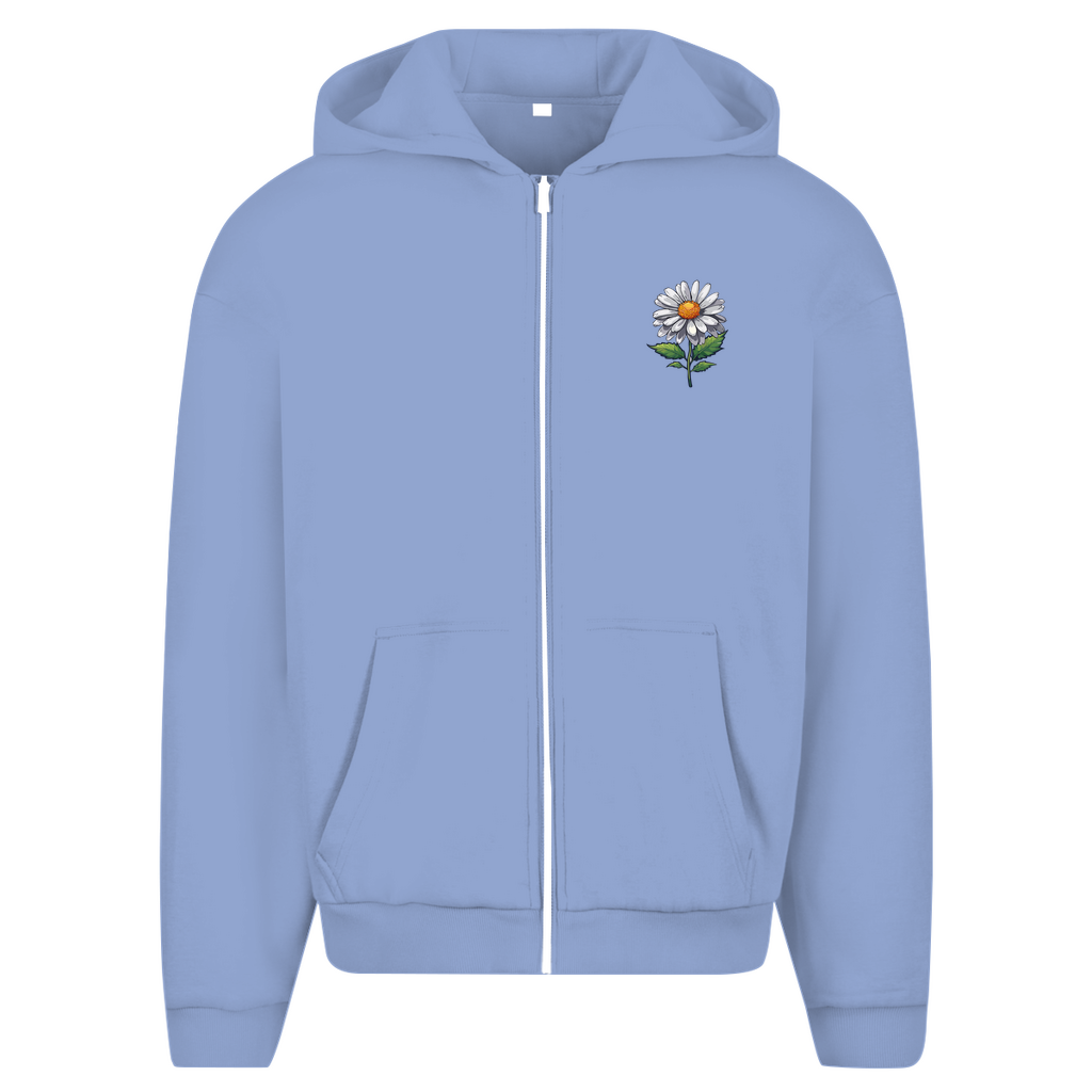 Herren Oversize Zipper Hoodie Daisy