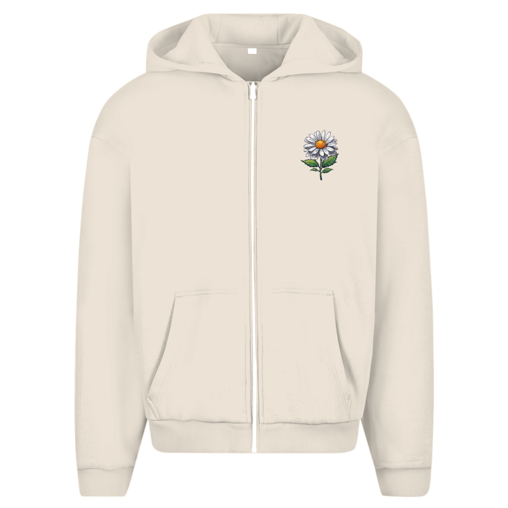 Herren Oversize Zipper Hoodie Daisy