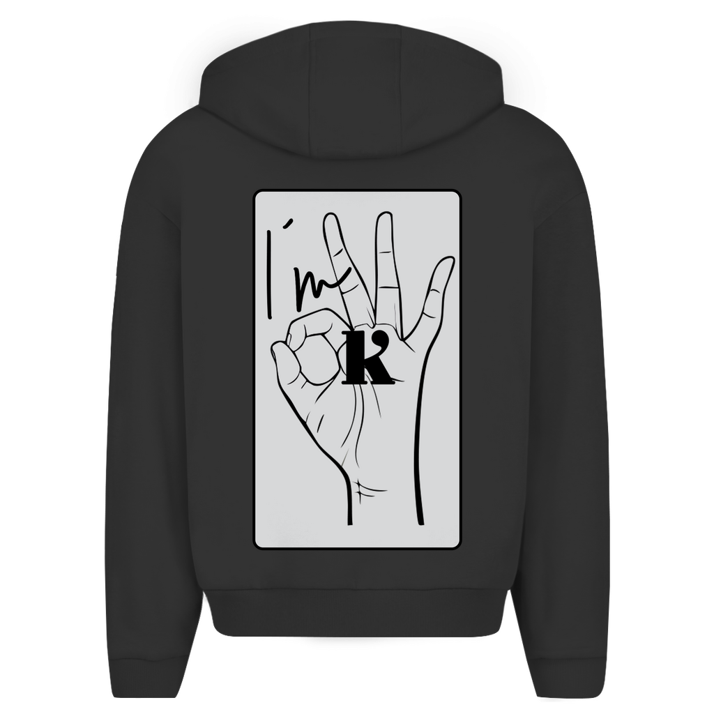 Herren Oversize Zipper Hoodie I´m OK