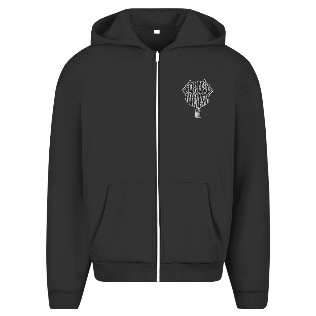 Herren Oversize Zipper Hoodie OBJKTPRMNZ Schloss